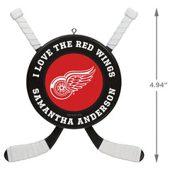 NHL Detroit Red Wings® Hockey Personalized Ornament, Custom Text