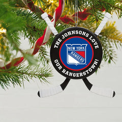 NHL New York Rangers® Hockey Personalized Ornament, Custom Text