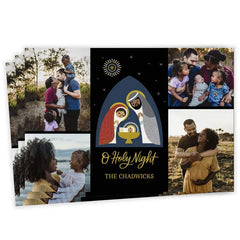 O Holy Night Flat Christmas Photo Card