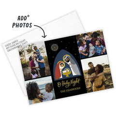 O Holy Night Flat Christmas Photo Card