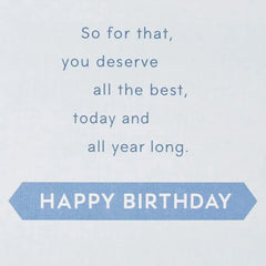 You Deserve the Best Birthday Card for Dad