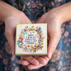 Natural Life I Will Not Stress Small Wood Sign, 3x3