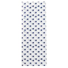 Navy Blue Polka Dots on White Tissue Paper, 6 sheets