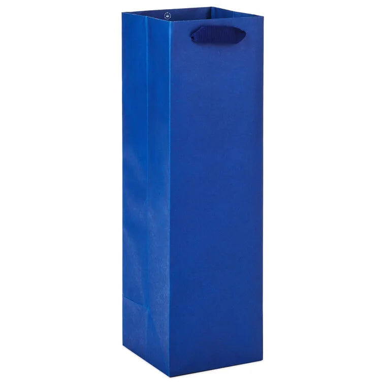 13" Navy Blue Wine Gift Bag