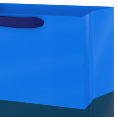 13" Navy Blue and Cobalt Color Block Large Gift Bag
