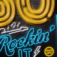 Keep On Rockin' It Musical Light-Up 50th Birthday Card