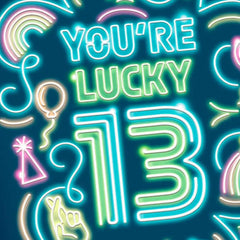 Lucky to Know You 13th Birthday Card
