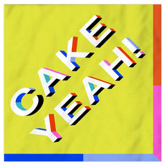 "Cake Yeah!" Colorful Cocktail Napkins, Pack of 20