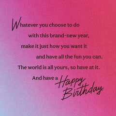The World Is All Yours 18th Birthday Card