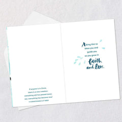New Beginnings Religious Baptism Card