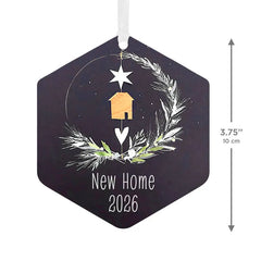 New Home Metal Personalized Ornament, Custom Text