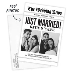Newspaper Flat Wedding Announcement