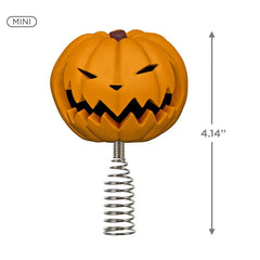 Mini Disney Tim Burton's The Nightmare Before Christmas Pumpkin King Christmas Tree Topper, 4.14"