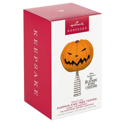 Mini Disney Tim Burton's The Nightmare Before Christmas Pumpkin King Christmas Tree Topper, 4.14"