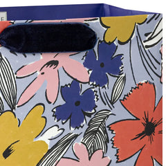 7.7" Vintage Vivid Florals Medium Horizontal Gift Bag