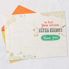 You Deserve Extra Credit Thank-You Card for Teacher