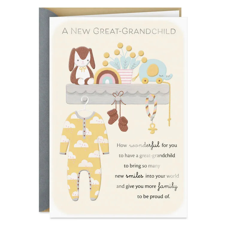 A Sweet Great-Grandchild to Love New Baby Card for Great-Grandparents