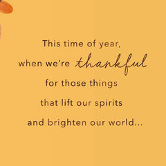 Especially Thankful for You Thanksgiving Card