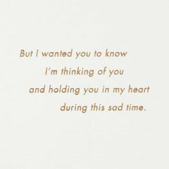 Holding You in My Heart Sympathy Card