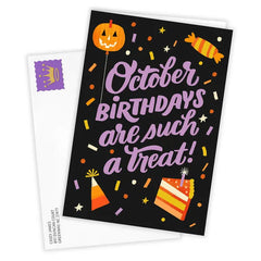 October Is a Treat Custom Birthday Card