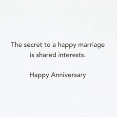 Shared Interests Funny Anniversary Card