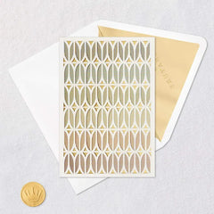 Ombré Laser-Cut Geometric Pattern Blank Card