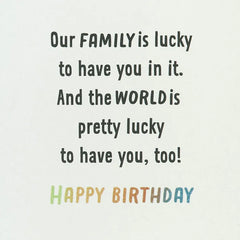 You Change the World Just By Being You Birthday Card for Son