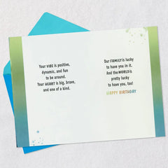 You Change the World Just By Being You Birthday Card for Son