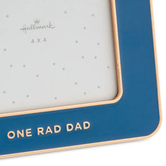 One Rad Dad Blue Enamel Picture Frame, 4x4