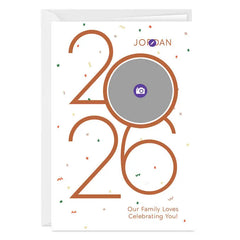 Our Family Celebrates You 2026 Custom Graduation Card