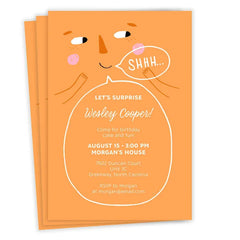 Surprise Party Flat Birthday Invitation