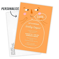 Surprise Party Flat Birthday Invitation