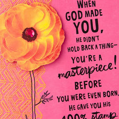 God Made a Masterpiece Religious Birthday Card