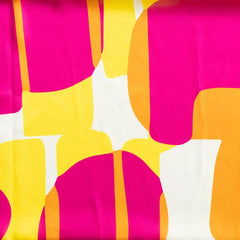 Sylvia Mollie Orange and Pink Color Block Scarf