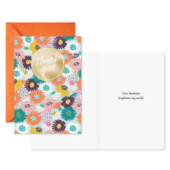 Floral and Brushstroke Thank You Cards, Pack of 10
