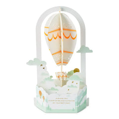Hot Air Balloon 3D Pop-Up Birthday Card