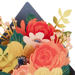 Happy Thoughts, Floral Envelope 3D Pop-Up Thinking of You Card