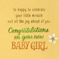 The Sweetest Dream Come True New Baby Girl Card