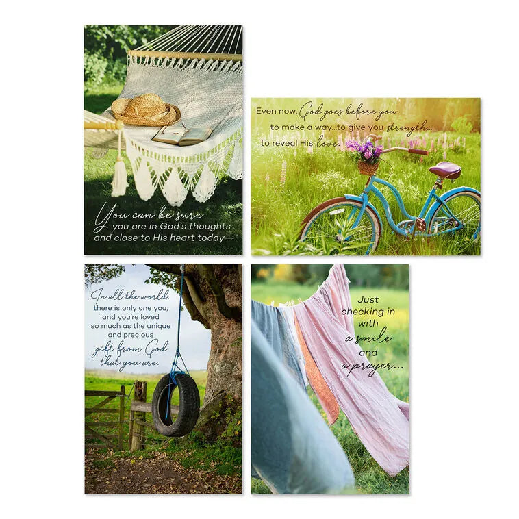 Sunny Scenes Assorted Religious Care and Concern Cards, Box of 12