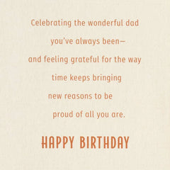 Grateful for All the Reasons to Be Proud Birthday Card for Dad