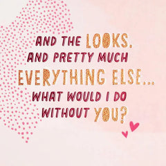Brains and Looks Funny Sweetest Day Card for Wife