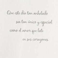 One-of-a-Kind Love Spanish-Language Wedding Card for Couple