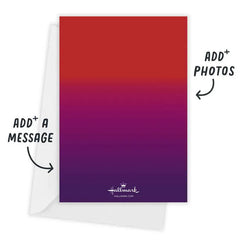 Paisley Ombre Flat Diwali Photo Card