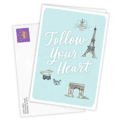 Follow Your Heart Paris Vibe Custom Encouragement Card