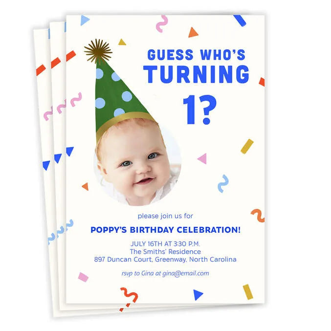 Guess Who Birthday Invitation