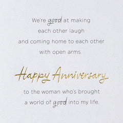 We're So Good Together Romantic Anniversary Card for Wife