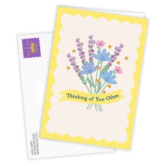 Sweet Flower Bouquet Custom Thinking of You Card