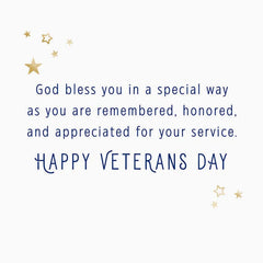 God Bless You in a Special Way Religious Veterans Day Card