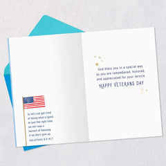 God Bless You in a Special Way Religious Veterans Day Card