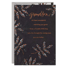 You've Grown Into a Caring Man Birthday Card for Grandson